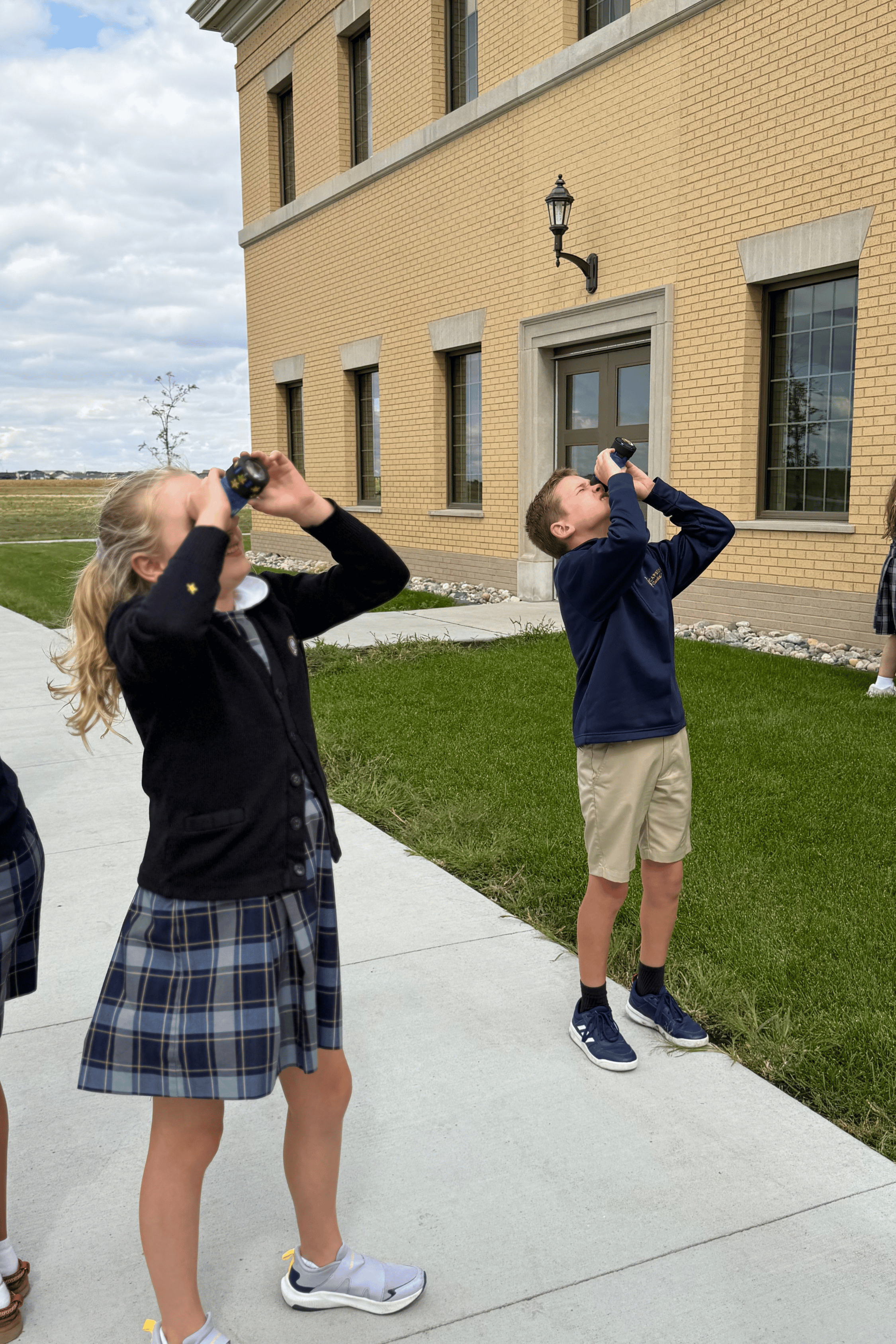 Learners Looking at Sky