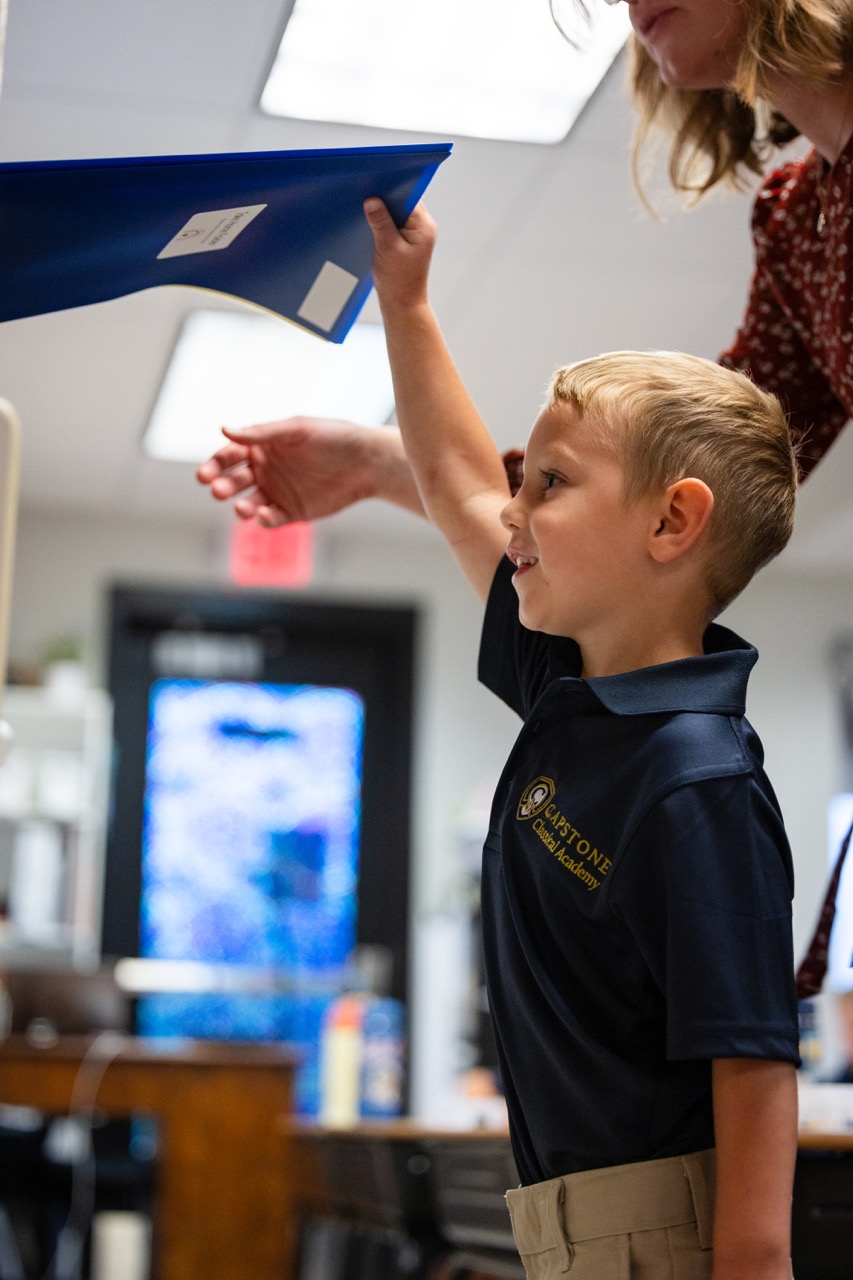 Boy with folder