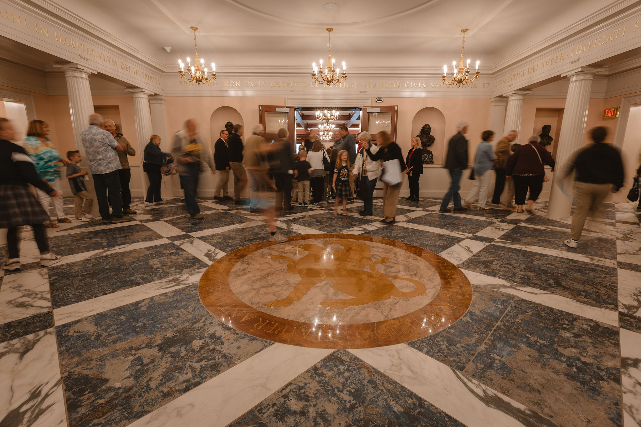 founders hall crowd of people