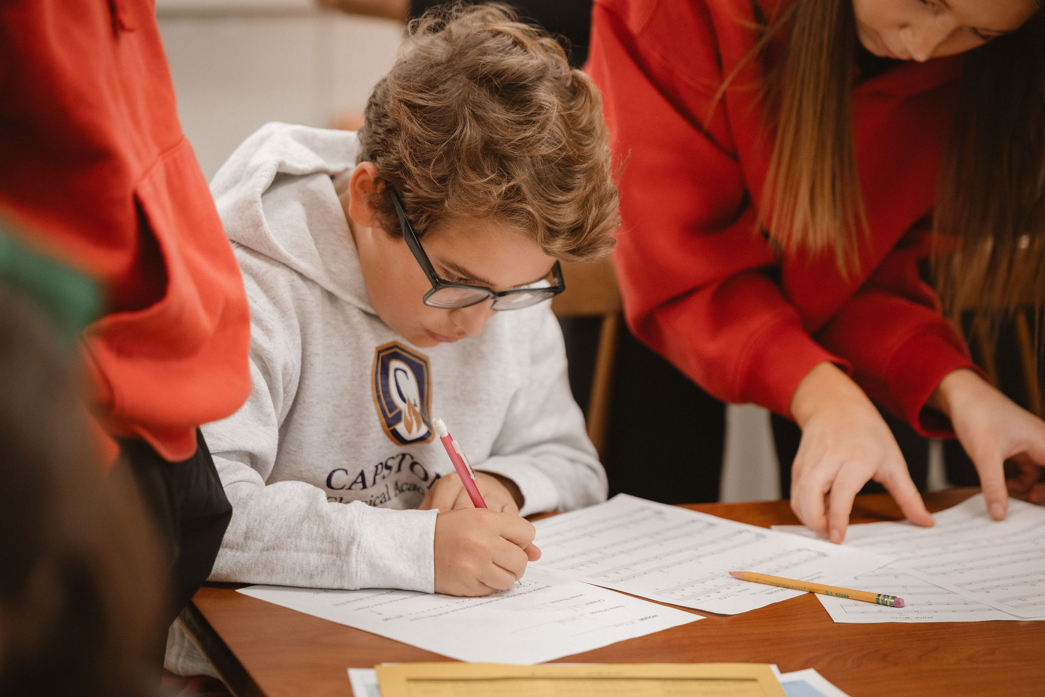 boy working on assignment