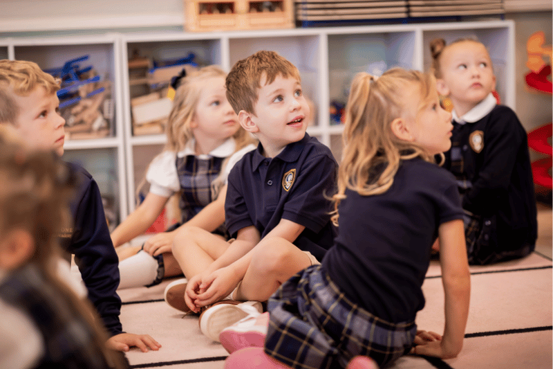 PreK Class Looking at Teacher
