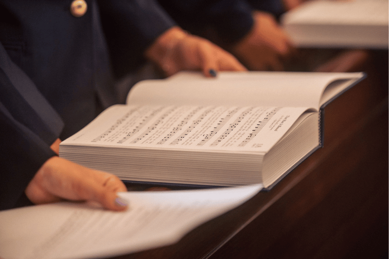 Student Reading Hymnal