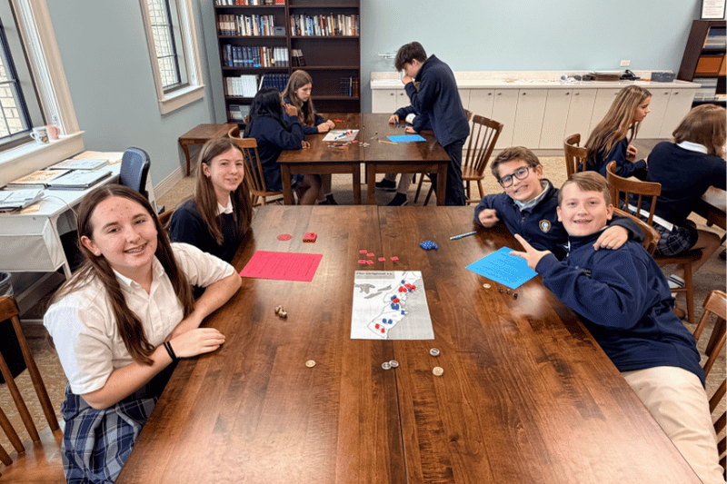 Students Playing History Game 1
