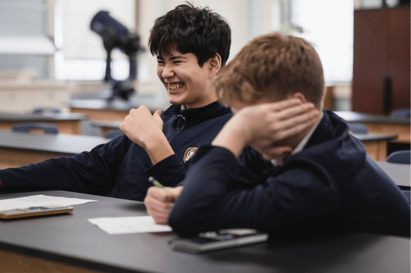 Upper School Boys Laughing
