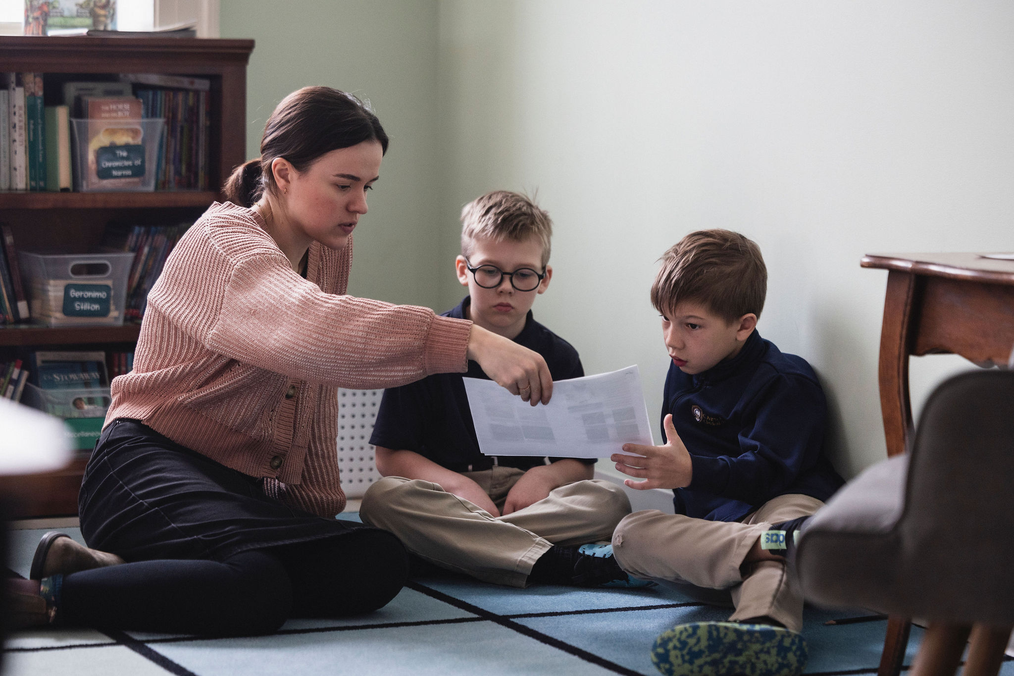 railing teaching boys