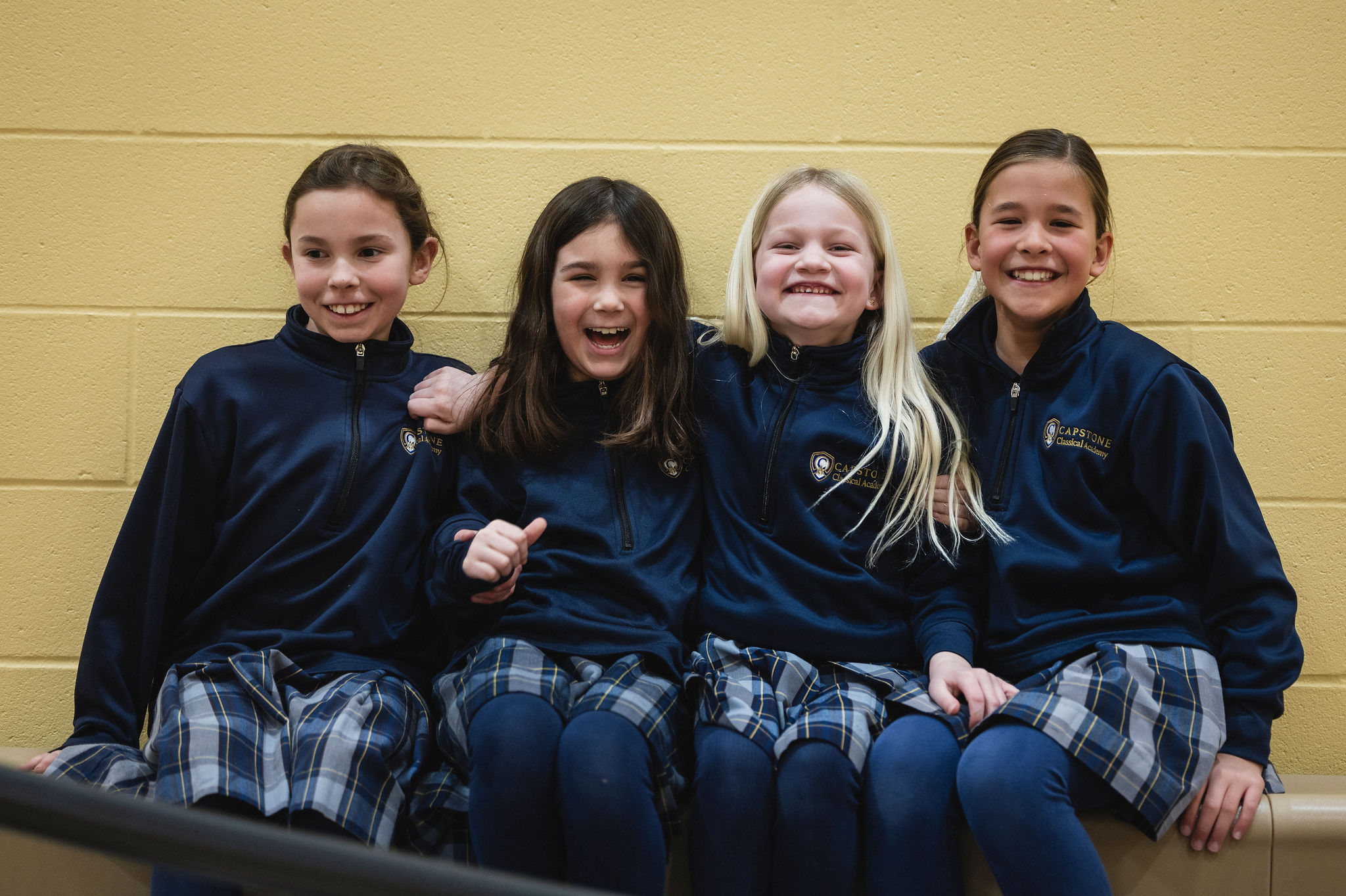 lower school girls laughing