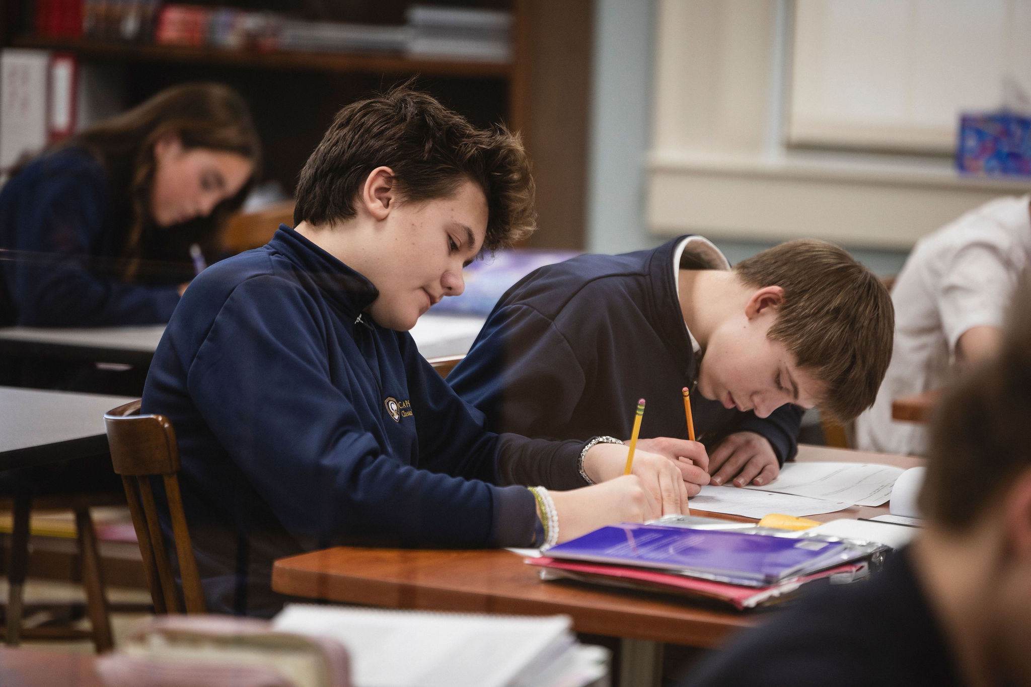 upper school boys writing
