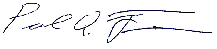 Paul Fisher's Signature