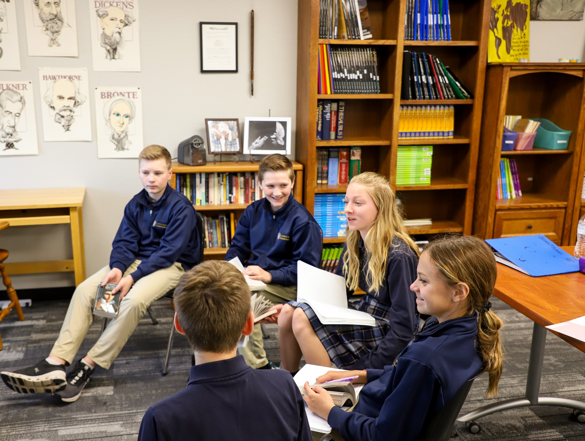 Students in a circle in discussion